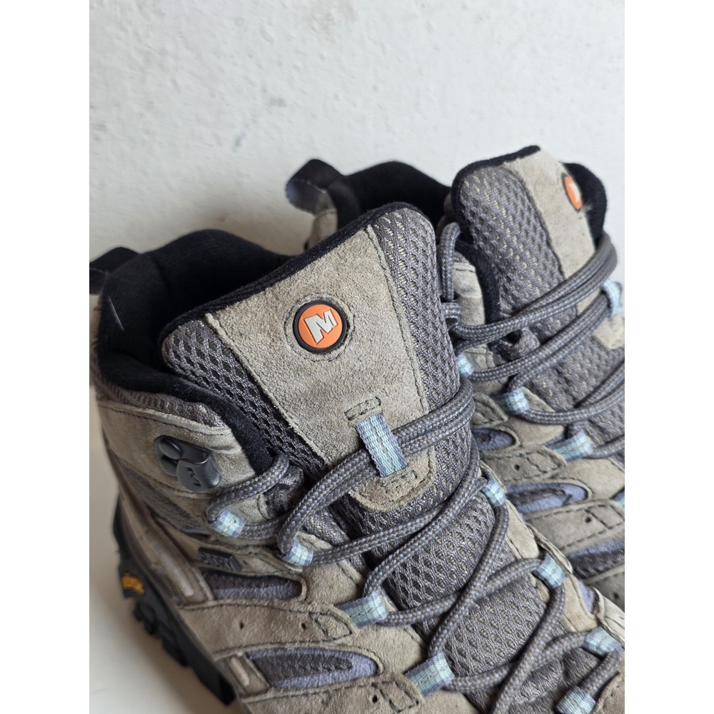 Merrell Moab 3 Mid Waterproof Boots Women's 8.5 Granite Trail Hiking Shoes J0605 - Picture 6 of 11